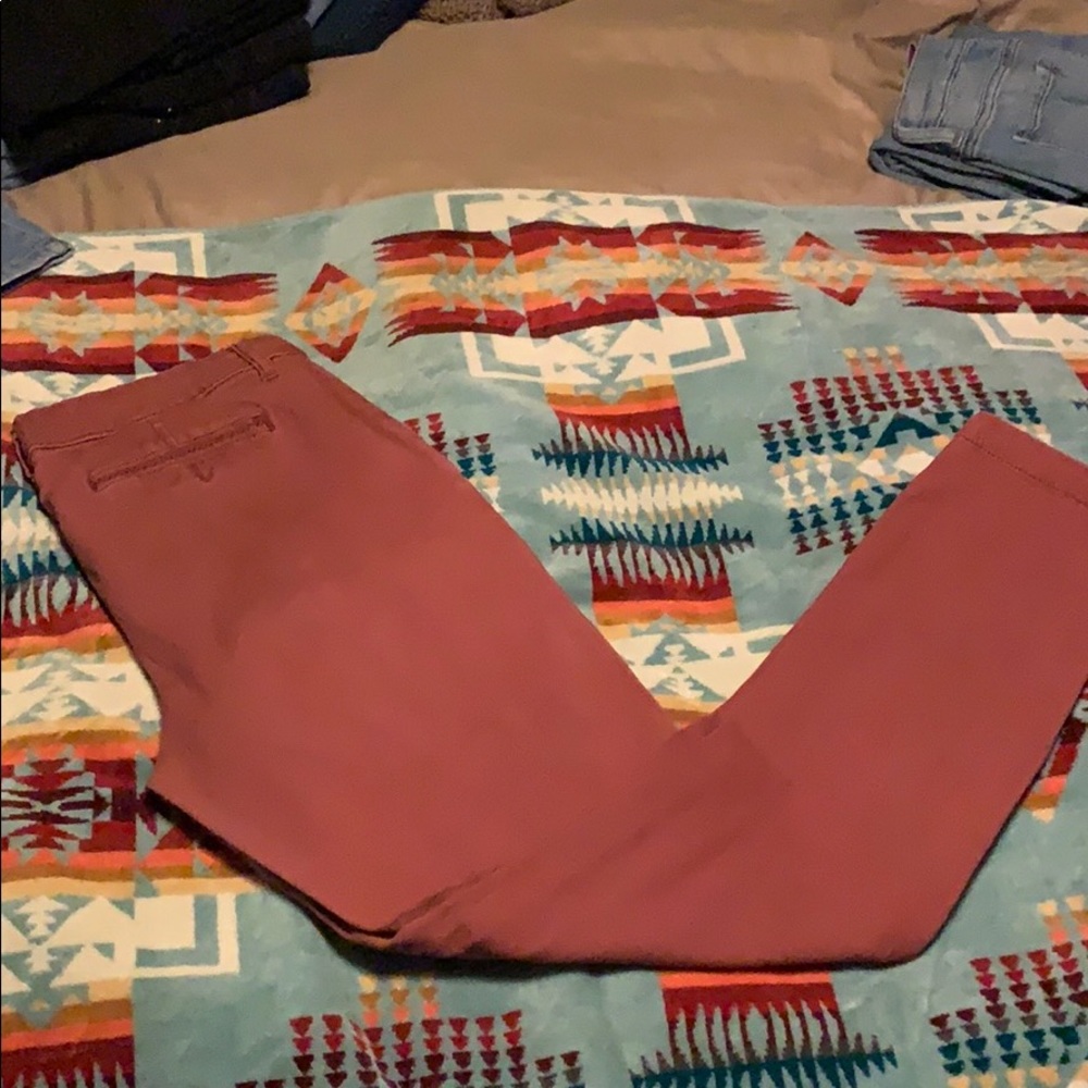 Rust Skinny Pants
